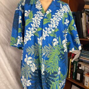 Paradise Style Hawaii Blue Floral Shirt